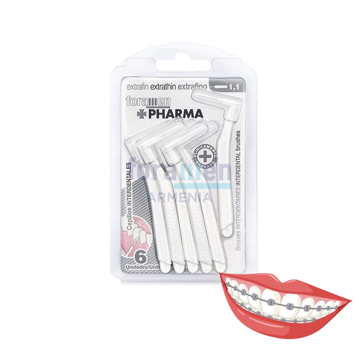 Angle Interdental Brushes White Extra THIN 1.1