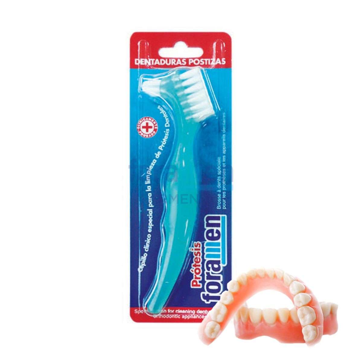Denture cleaning brush