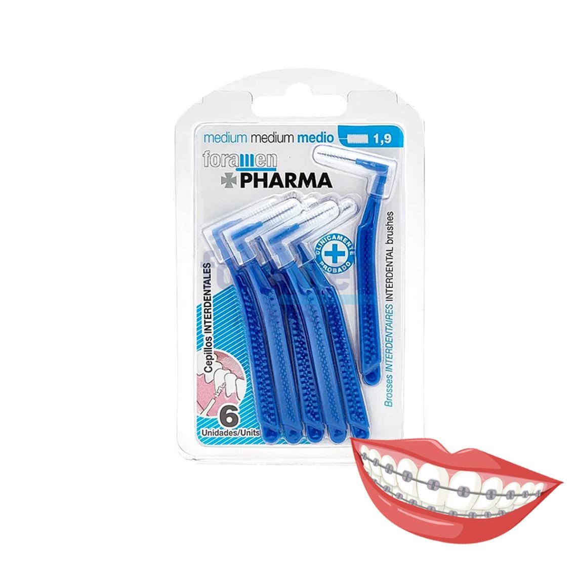 Angle Interdental Brushes Blue MEDIUM 1.9