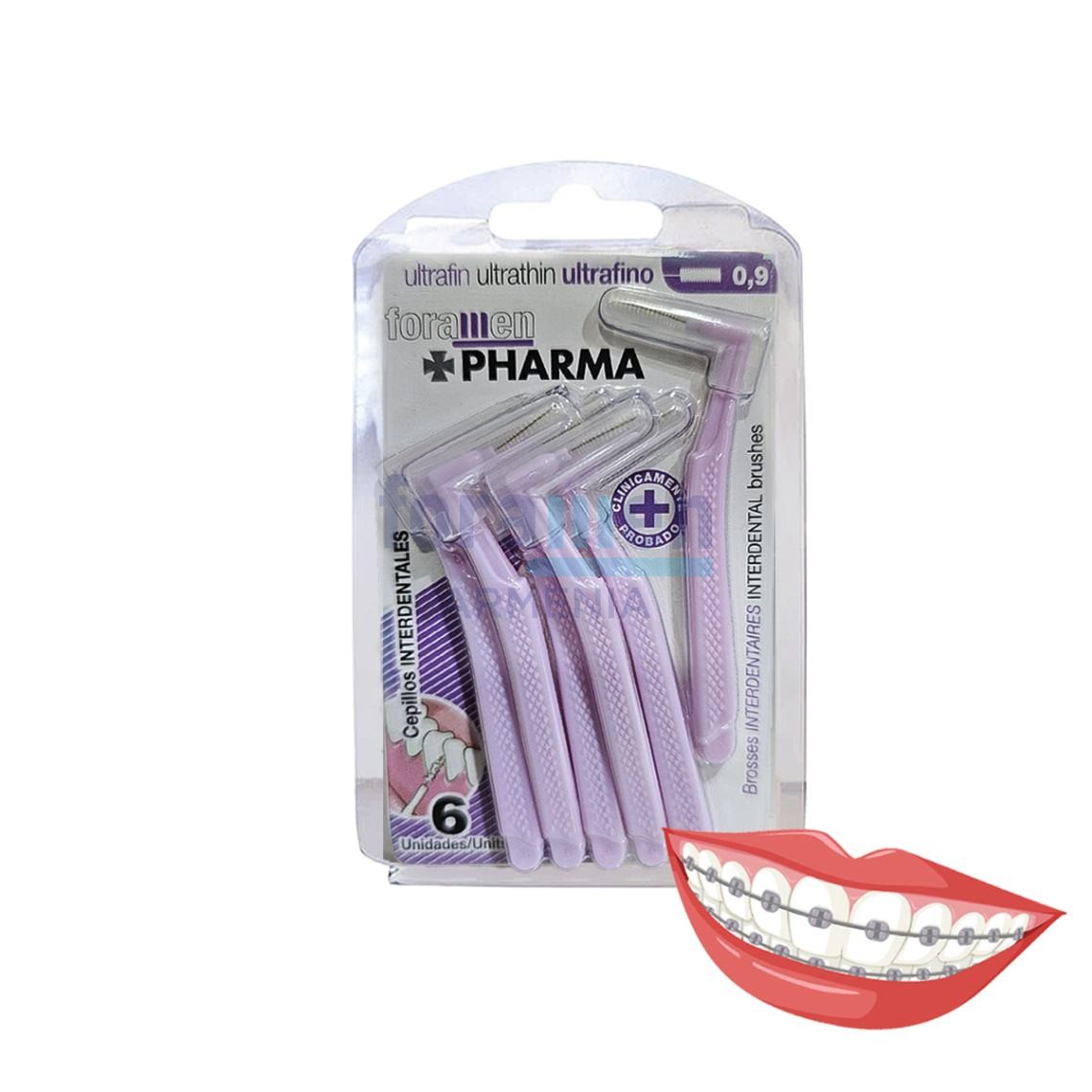 Angle Interdental Brushes Purple Ultra THIN 0.9
