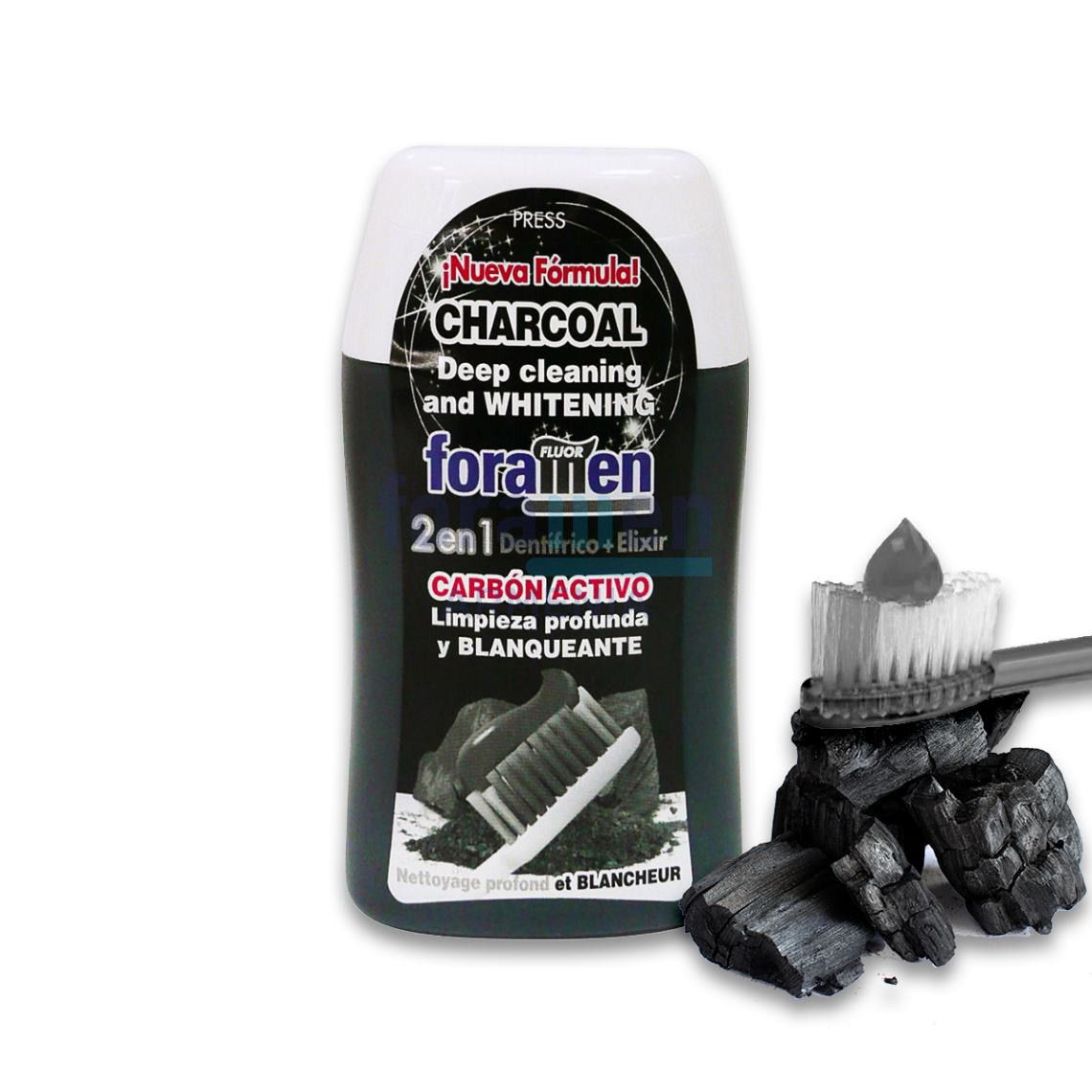 Toothpaste - elixir 2/1 «Whitening with charcoal»  100ml