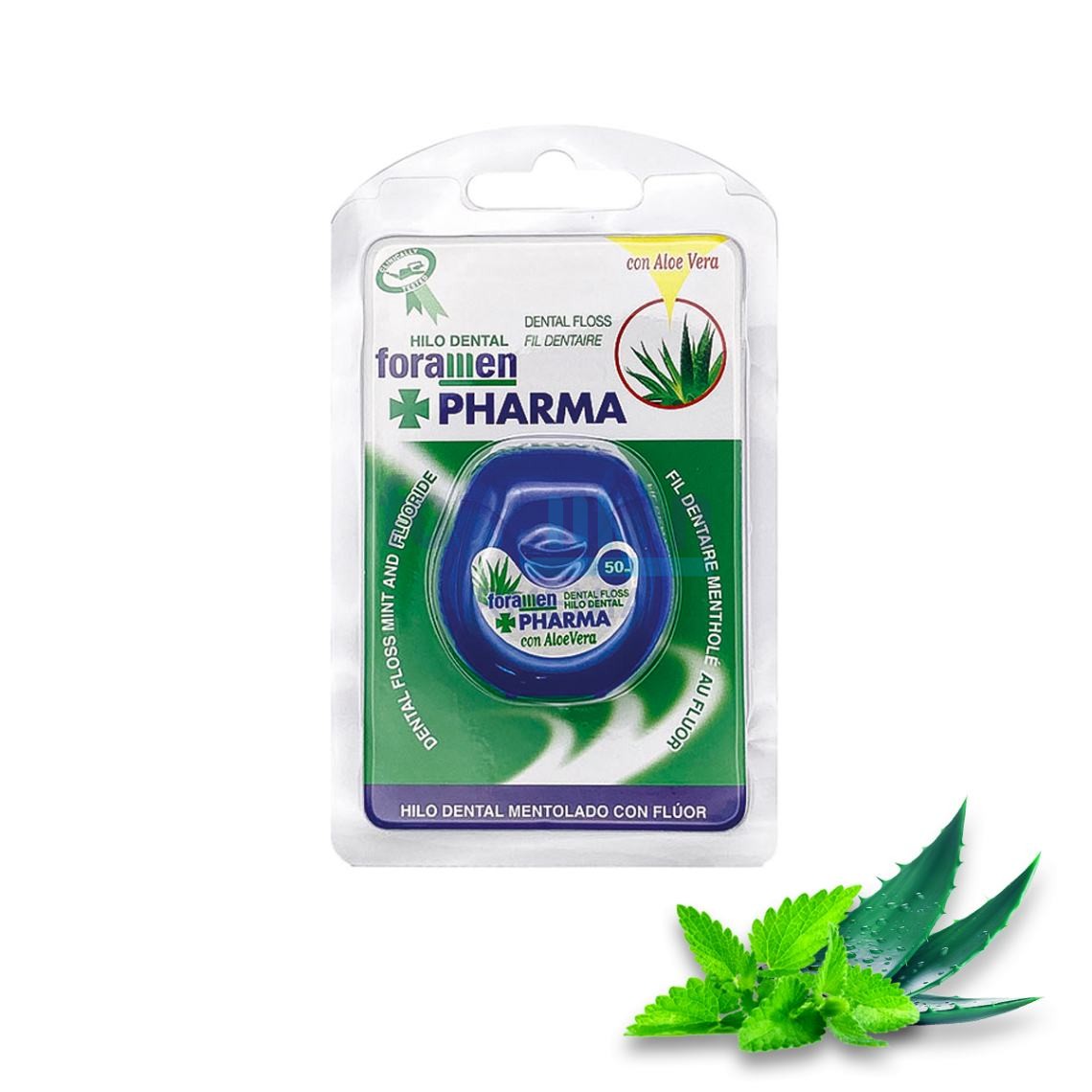 Dental floss MINT with FLUORINE and ALOE 50m